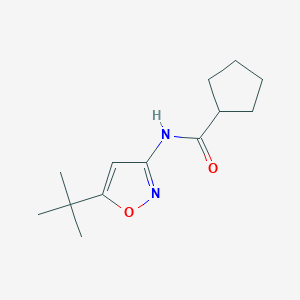 molecular formula C13H20N2O2 B5034650 N-(5-tert-butyl-1,2-oxazol-3-yl)cyclopentanecarboxamide 