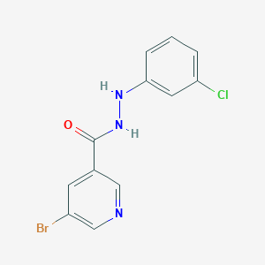 molecular formula C12H9BrClN3O B503466 5-bromo-N'-(3-chlorophenyl)pyridine-3-carbohydrazide 