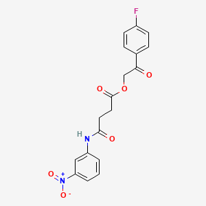 molecular formula C18H15FN2O6 B5034674 2-(4-fluorophenyl)-2-oxoethyl 4-[(3-nitrophenyl)amino]-4-oxobutanoate 