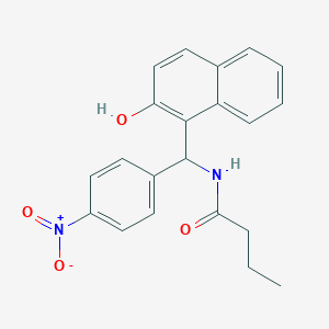 molecular formula C21H20N2O4 B5034702 N-[(2-hydroxynaphthalen-1-yl)-(4-nitrophenyl)methyl]butanamide 