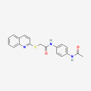 molecular formula C19H17N3O2S B5034705 N-[4-(acetylamino)phenyl]-2-(2-quinolinylthio)acetamide 