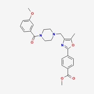 methyl 4-(4-{[4-(3-methoxybenzoyl)-1-piperazinyl]methyl}-5-methyl-1,3-oxazol-2-yl)benzoate