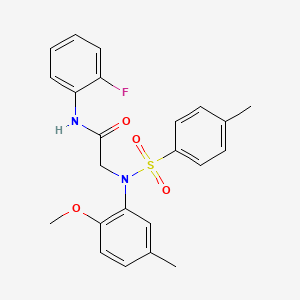 N~1~-(2-fluorophenyl)-N~2~-(2-methoxy-5-methylphenyl)-N~2~-[(4-methylphenyl)sulfonyl]glycinamide