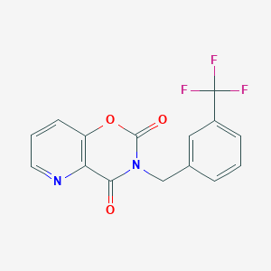 molecular formula C15H9F3N2O3 B503475 3-[3-(trifluoromethyl)benzyl]-2H-pyrido[2,3-e][1,3]oxazine-2,4(3H)-dione 