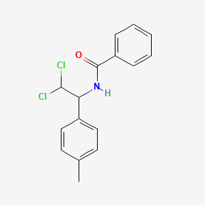 molecular formula C16H15Cl2NO B5034750 N-[2,2-dichloro-1-(4-methylphenyl)ethyl]benzamide 