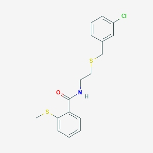 N-{2-[(3-chlorobenzyl)thio]ethyl}-2-(methylthio)benzamide