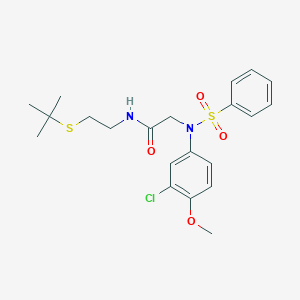 N~1~-[2-(tert-butylthio)ethyl]-N~2~-(3-chloro-4-methoxyphenyl)-N~2~-(phenylsulfonyl)glycinamide