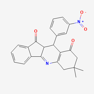 7,7-dimethyl-10-(3-nitrophenyl)-7,8,10,10a-tetrahydro-6H-indeno[1,2-b]quinoline-9,11-dione
