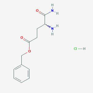 molecular formula C12H17ClN2O3 B050348 D-异谷氨酰胺苄酯盐酸盐 CAS No. 18800-75-4
