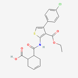 6-({[4-(4-chlorophenyl)-3-(ethoxycarbonyl)-2-thienyl]amino}carbonyl)-3-cyclohexene-1-carboxylic acid