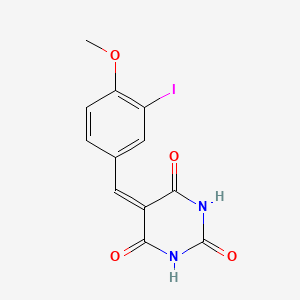 molecular formula C12H9IN2O4 B5034806 5-(3-iodo-4-methoxybenzylidene)-2,4,6(1H,3H,5H)-pyrimidinetrione 