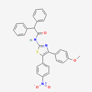 molecular formula C30H23N3O4S B5034814 N-[4-(4-methoxyphenyl)-5-(4-nitrophenyl)-1,3-thiazol-2-yl]-2,2-diphenylacetamide 