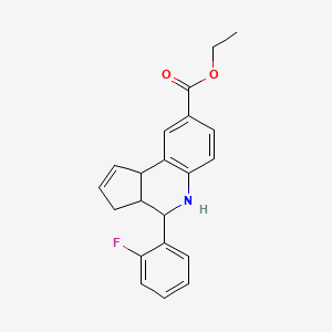 ethyl 4-(2-fluorophenyl)-3a,4,5,9b-tetrahydro-3H-cyclopenta[c]quinoline-8-carboxylate