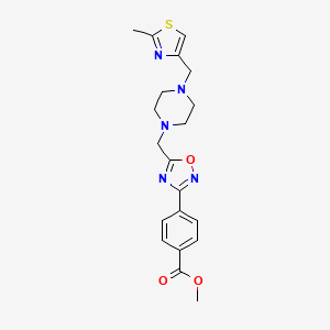 methyl 4-[5-({4-[(2-methyl-1,3-thiazol-4-yl)methyl]-1-piperazinyl}methyl)-1,2,4-oxadiazol-3-yl]benzoate
