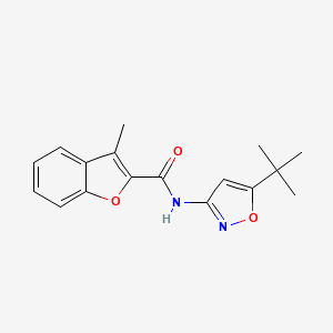 molecular formula C17H18N2O3 B5034867 N-(5-tert-butyl-3-isoxazolyl)-3-methyl-1-benzofuran-2-carboxamide 