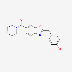 molecular formula C20H20N2O3S B5034869 2-(4-methoxybenzyl)-6-(4-thiomorpholinylcarbonyl)-1,3-benzoxazole 