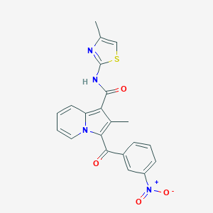 molecular formula C21H16N4O4S B503487 3-{3-nitrobenzoyl}-2-methyl-N-(4-methyl-1,3-thiazol-2-yl)-1-indolizinecarboxamide 
