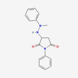 molecular formula C17H17N3O2 B5034881 3-(2-methyl-2-phenylhydrazino)-1-phenyl-2,5-pyrrolidinedione 