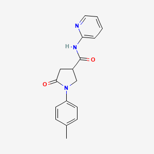 molecular formula C17H17N3O2 B5034895 1-(4-methylphenyl)-5-oxo-N-2-pyridinyl-3-pyrrolidinecarboxamide 