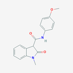 molecular formula C17H16N2O3 B503490 N-(4-methoxyphenyl)-1-methyl-2-oxo-3-indolinecarboxamide 