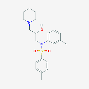 molecular formula C22H30N2O3S B5034901 N-[2-hydroxy-3-(1-piperidinyl)propyl]-4-methyl-N-(3-methylphenyl)benzenesulfonamide 