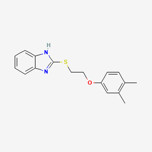 molecular formula C17H18N2OS B5034910 2-{[2-(3,4-dimethylphenoxy)ethyl]thio}-1H-benzimidazole 
