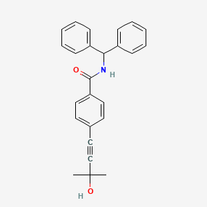 molecular formula C25H23NO2 B5034918 N-(diphenylmethyl)-4-(3-hydroxy-3-methyl-1-butyn-1-yl)benzamide 