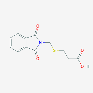 molecular formula C12H11NO4S B503492 3-{[(1,3-dioxo-1,3-dihydro-2H-isoindol-2-yl)methyl]sulfanyl}propanoic acid 