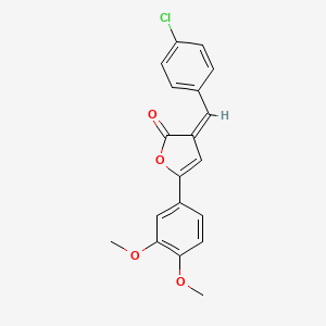molecular formula C19H15ClO4 B5034922 3-(4-chlorobenzylidene)-5-(3,4-dimethoxyphenyl)-2(3H)-furanone 