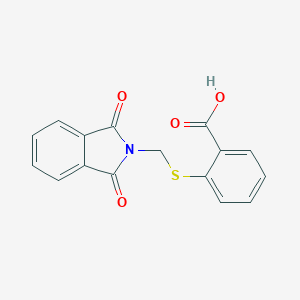molecular formula C16H11NO4S B503494 2-{[(1,3-dioxo-1,3-dihydro-2H-isoindol-2-yl)methyl]sulfanyl}benzoic acid 