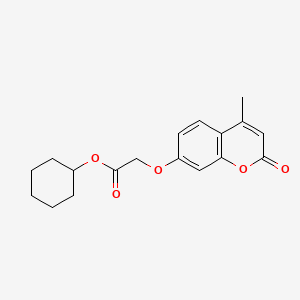 molecular formula C18H20O5 B5034947 cyclohexyl [(4-methyl-2-oxo-2H-chromen-7-yl)oxy]acetate 
