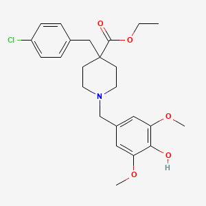 molecular formula C24H30ClNO5 B5034954 ethyl 4-(4-chlorobenzyl)-1-(4-hydroxy-3,5-dimethoxybenzyl)-4-piperidinecarboxylate 