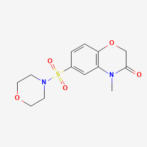 molecular formula C13H16N2O5S B5034963 4-methyl-6-(4-morpholinylsulfonyl)-2H-1,4-benzoxazin-3(4H)-one 