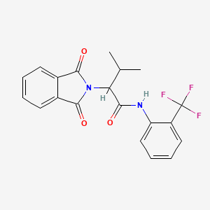 molecular formula C20H17F3N2O3 B5034987 2-(1,3-dioxo-1,3-dihydro-2H-isoindol-2-yl)-3-methyl-N-[2-(trifluoromethyl)phenyl]butanamide 