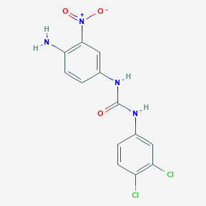 molecular formula C13H10Cl2N4O3 B503501 N-{4-amino-3-nitrophenyl}-N'-(3,4-dichlorophenyl)urea 