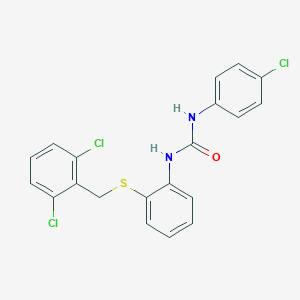 molecular formula C20H15Cl3N2OS B503502 N-(4-chlorophenyl)-N'-{2-[(2,6-dichlorobenzyl)sulfanyl]phenyl}urea 
