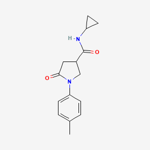 N-cyclopropyl-1-(4-methylphenyl)-5-oxo-3-pyrrolidinecarboxamide