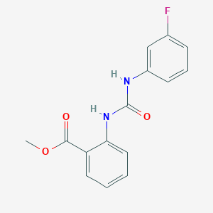 molecular formula C15H13FN2O3 B503504 Methyl 2-{[(3-fluoroanilino)carbonyl]amino}benzoate 