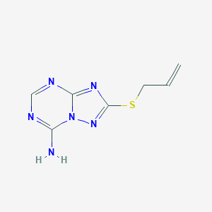 molecular formula C7H8N6S B5035043 2-(allylthio)[1,2,4]triazolo[1,5-a][1,3,5]triazin-7-amine CAS No. 1011408-20-0