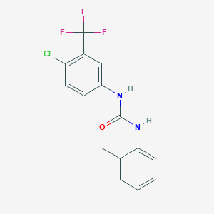 molecular formula C15H12ClF3N2O B503505 N-[4-chloro-3-(trifluoromethyl)phenyl]-N'-(2-methylphenyl)urea 