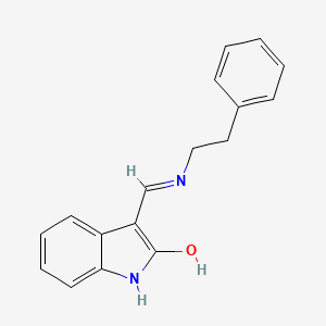 molecular formula C17H16N2O B5035051 3-{[(2-phenylethyl)amino]methylene}-1,3-dihydro-2H-indol-2-one CAS No. 159212-34-7