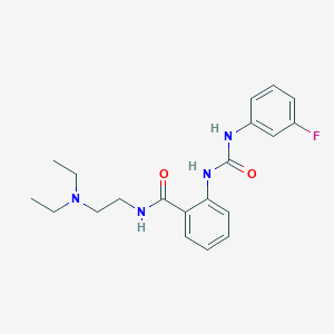 N-[2-(diethylamino)ethyl]-2-{[(3-fluoroanilino)carbonyl]amino}benzamide