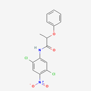 molecular formula C15H12Cl2N2O4 B5035088 N-(2,5-dichloro-4-nitrophenyl)-2-phenoxypropanamide 