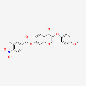 molecular formula C24H17NO8 B5035097 3-(4-methoxyphenoxy)-4-oxo-4H-chromen-7-yl 3-methyl-4-nitrobenzoate 