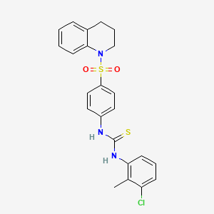 molecular formula C23H22ClN3O2S2 B5035102 N-(3-chloro-2-methylphenyl)-N'-[4-(3,4-dihydro-1(2H)-quinolinylsulfonyl)phenyl]thiourea 