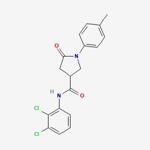 molecular formula C18H16Cl2N2O2 B5035110 N-(2,3-dichlorophenyl)-1-(4-methylphenyl)-5-oxo-3-pyrrolidinecarboxamide 