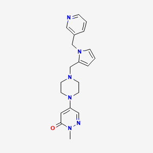 molecular formula C20H24N6O B5035124 2-methyl-5-(4-{[1-(3-pyridinylmethyl)-1H-pyrrol-2-yl]methyl}-1-piperazinyl)-3(2H)-pyridazinone 