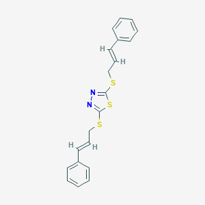 molecular formula C20H18N2S3 B503513 2,5-Bis(cinnamylsulfanyl)-1,3,4-thiadiazole 