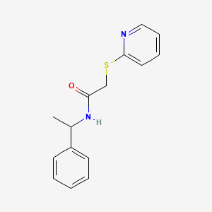 N-(1-phenylethyl)-2-(2-pyridinylthio)acetamide