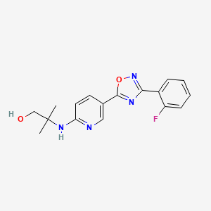 molecular formula C17H17FN4O2 B5035164 2-({5-[3-(2-fluorophenyl)-1,2,4-oxadiazol-5-yl]-2-pyridinyl}amino)-2-methyl-1-propanol 